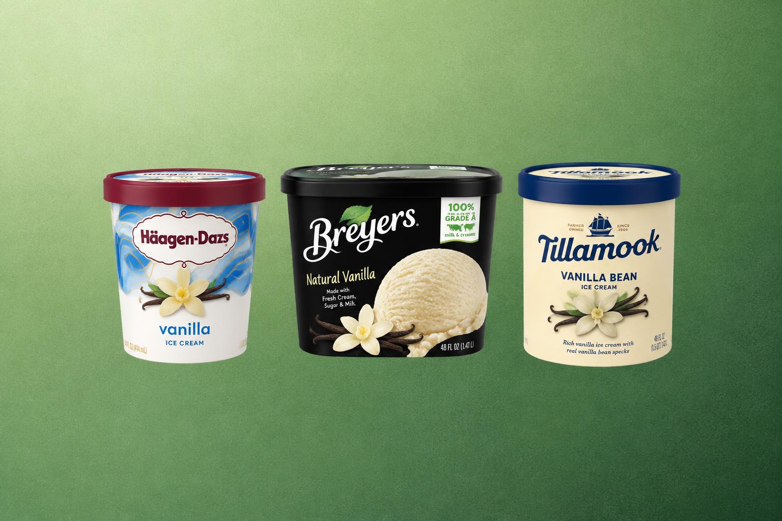 Products featured in Healthiest Ice Cream: 6 Vanilla Pints Ranked by Label