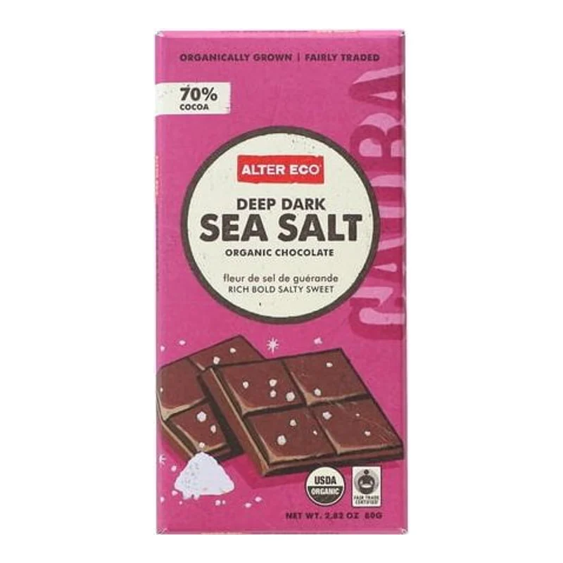 Organic Deep Dark Sea Salt 70% Bar