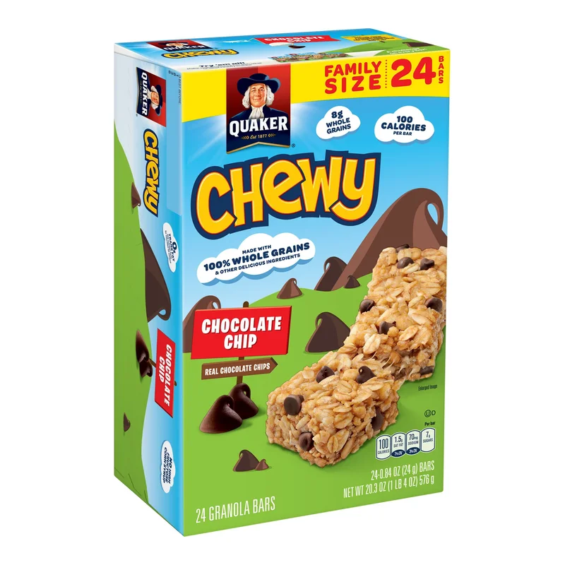 Chewy Chocolate Chip Granola Bars