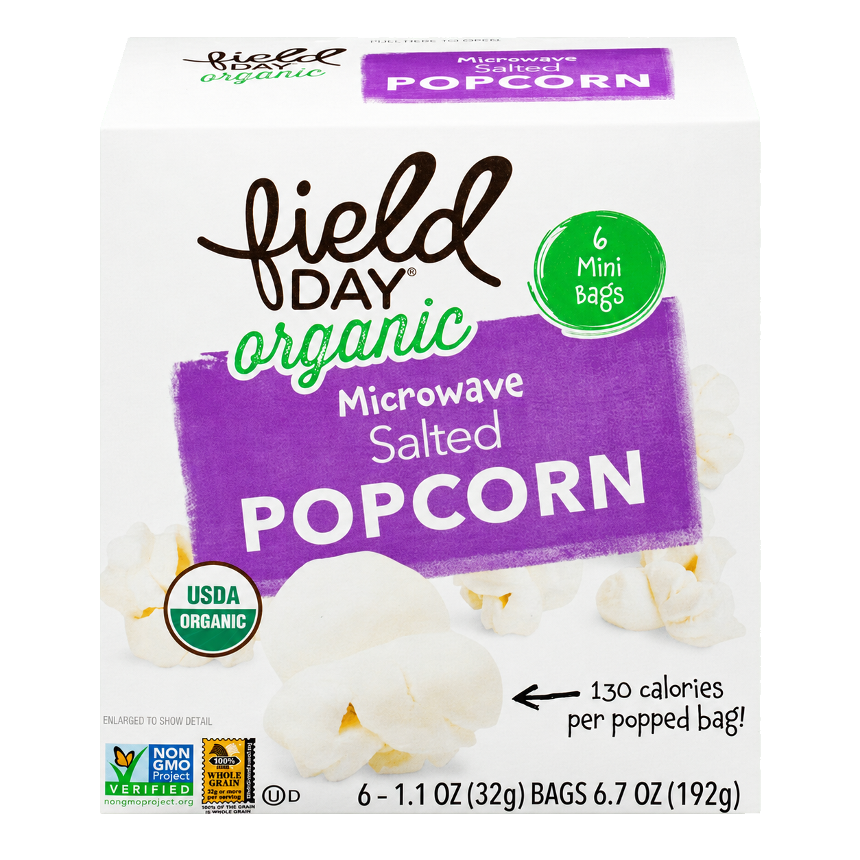 Field Day Organic Microwave Salted Popcorn
