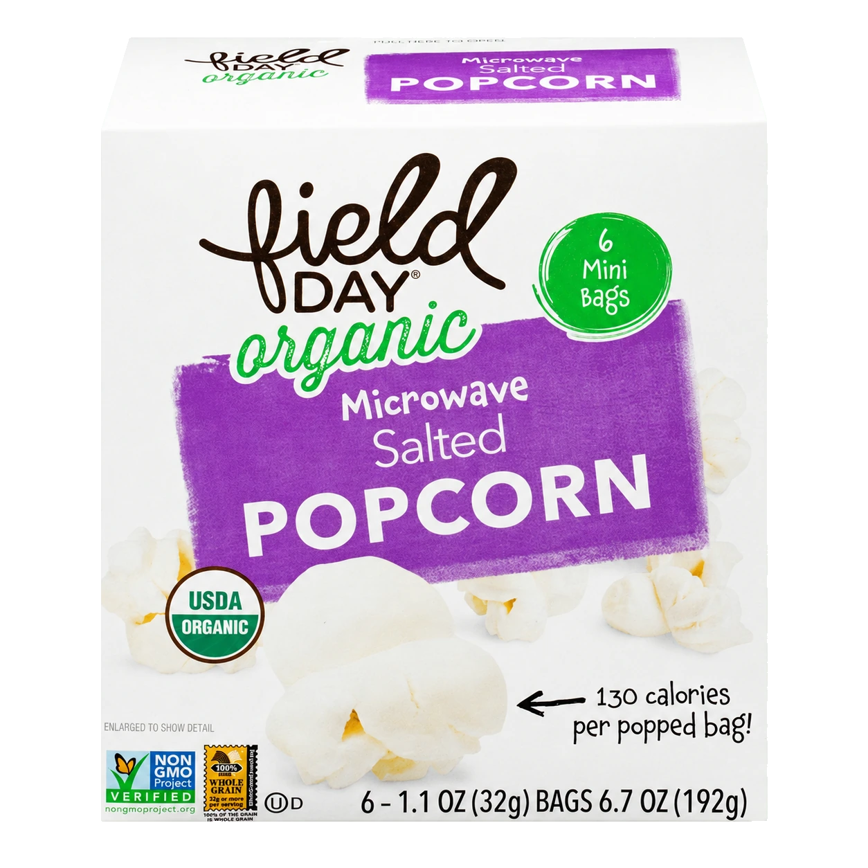 Field Day Organic Microwave Salted Popcorn