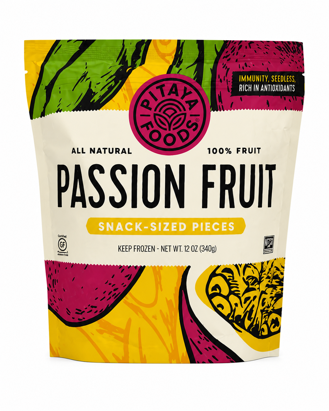 Pitaya Foods Passion Fruit Snack-Sized Pieces