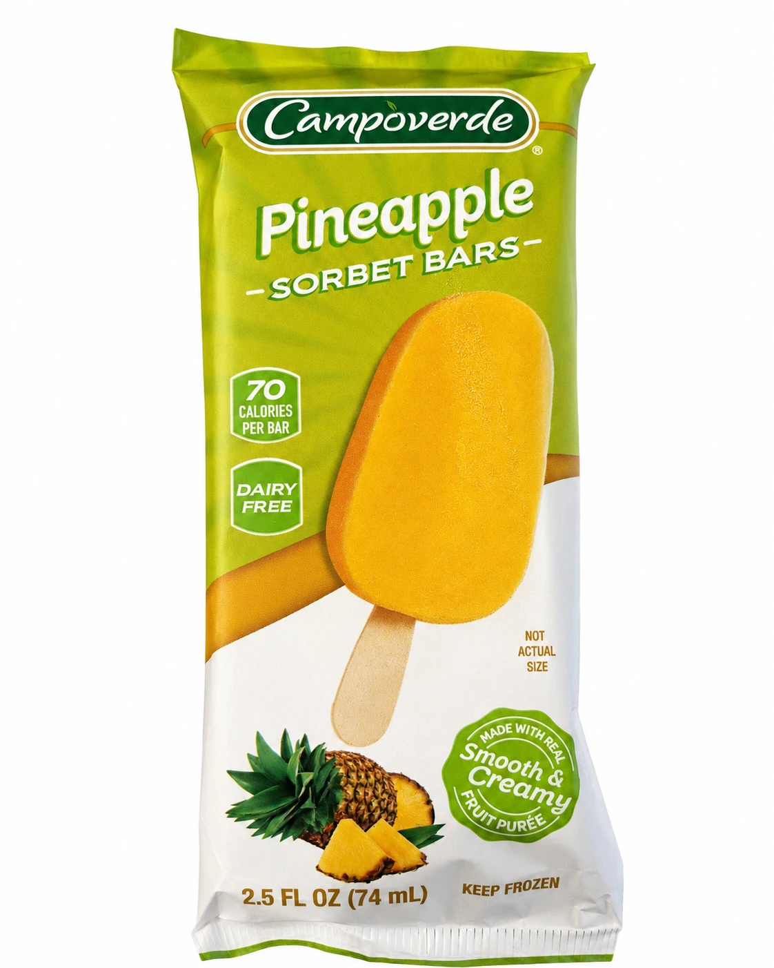 Campoverde Pineapple Sorbet Bars Dairy Free