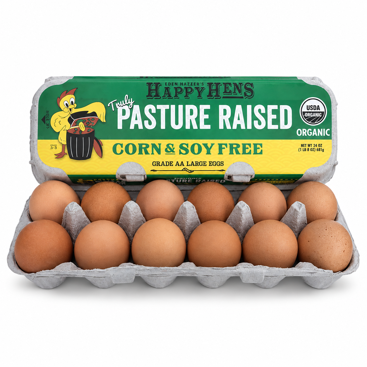 Happy Hens Pasture Raised Corn and Soy Free Eggs