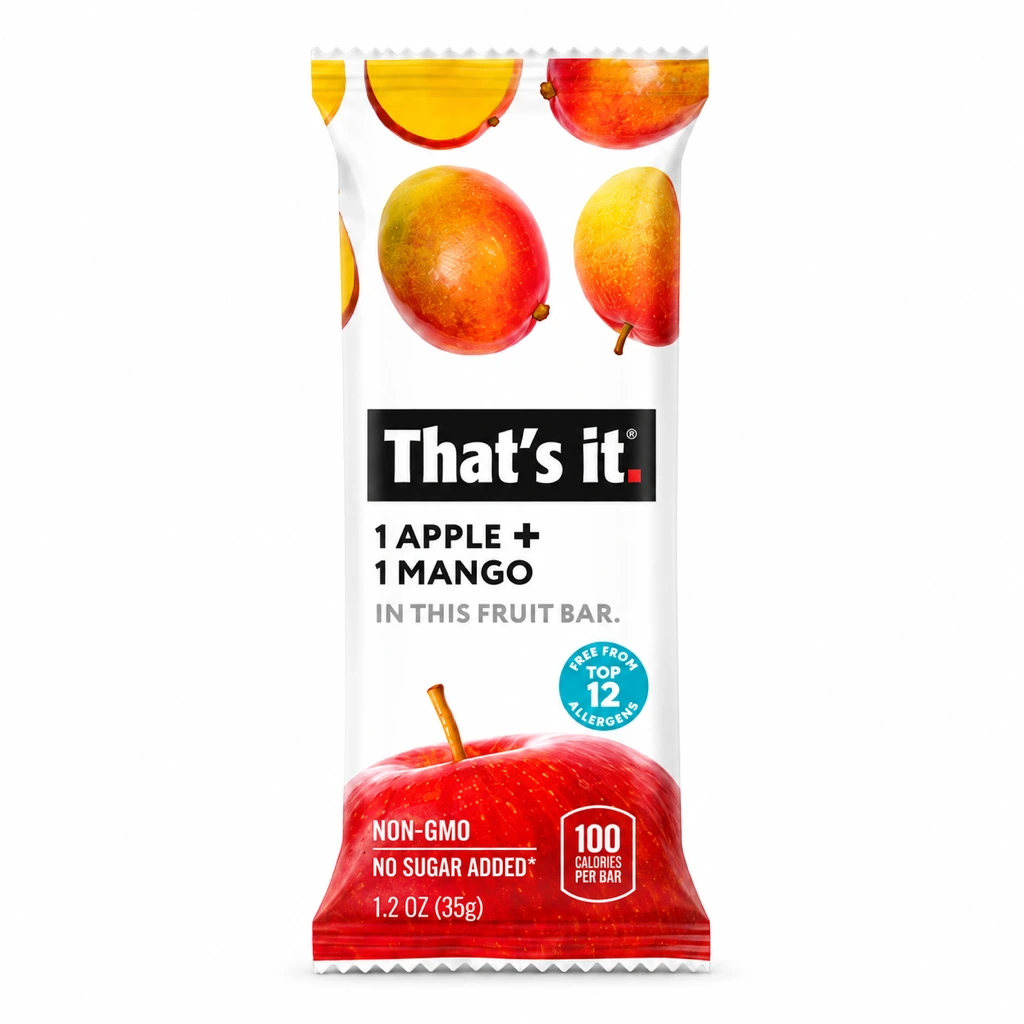 That's it. Apple + Mango Fruit Bar package