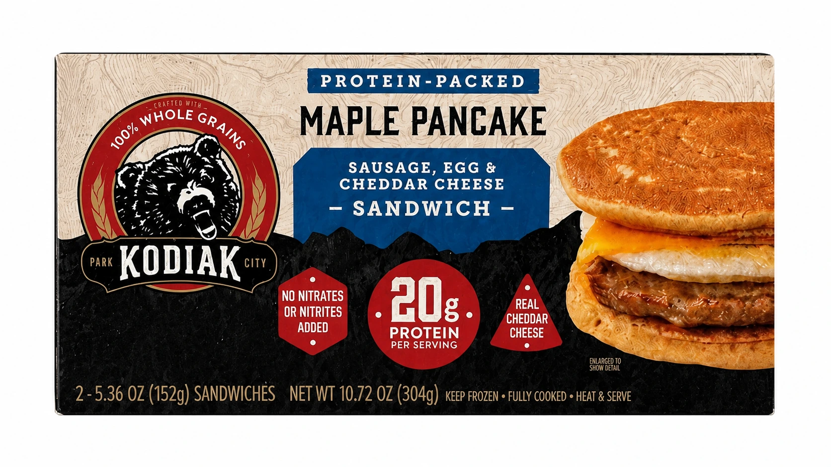 Maple Pancake Sausage, Egg & Cheddar Cheese Sandwich