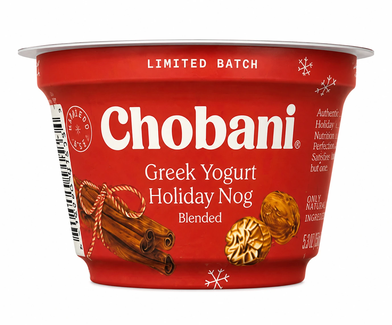Greek Yogurt Holiday Nog Blended