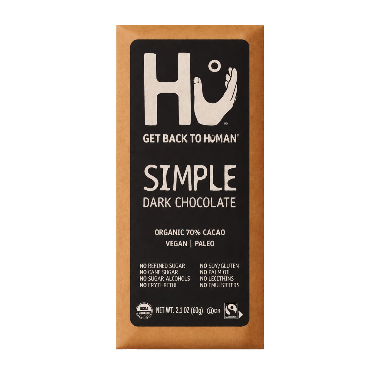 Hu Organic Simple Dark Chocolate package