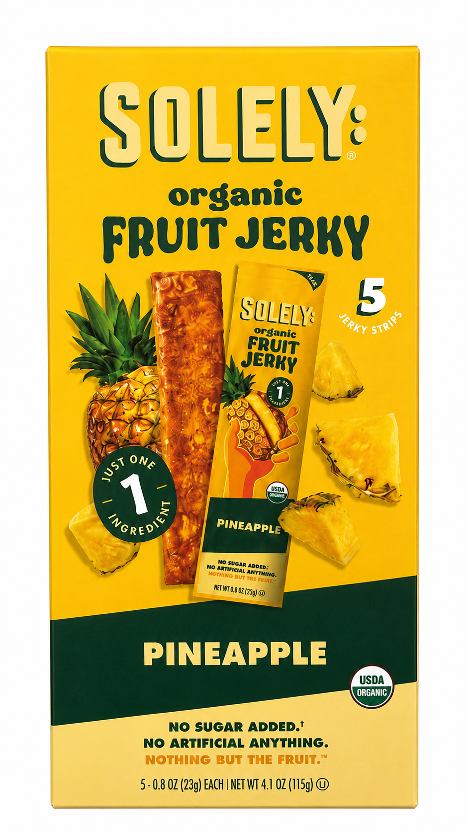 Solely Organic Fruit Jerky Pineapple