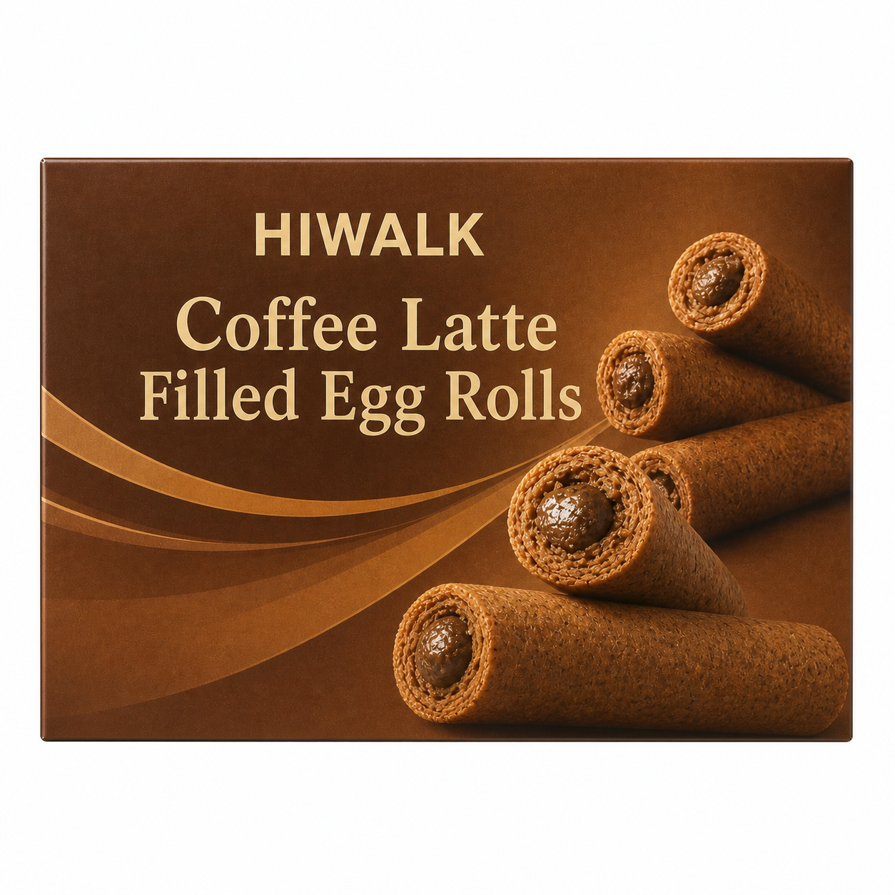 HIWALK Coffee Latte Filled Egg Rolls