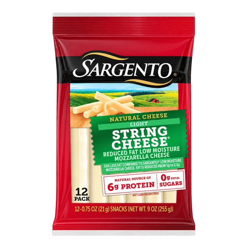 Sargento Light String Cheese, Reduced Fat Mozzarella