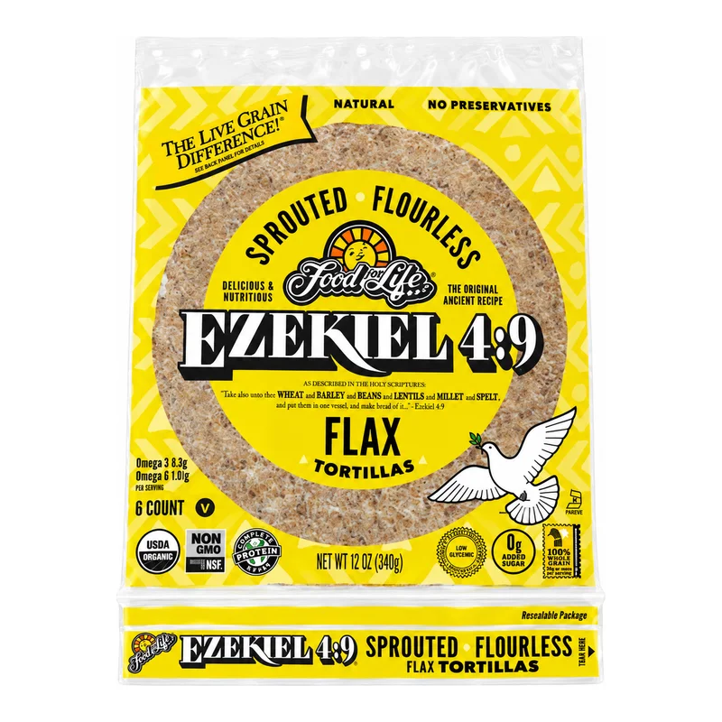 Food for Life Ezekiel 4:9 Sprouted Grain Flax Tortillas