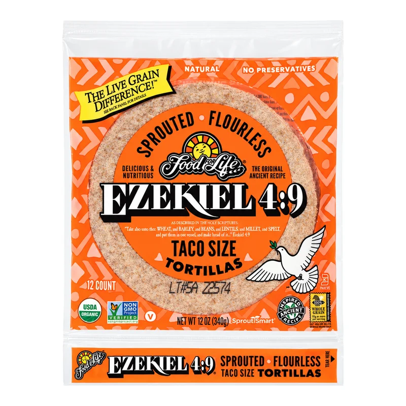 Food for Life Ezekiel 4:9 Sprouted Whole Grain Taco Size Tortillas