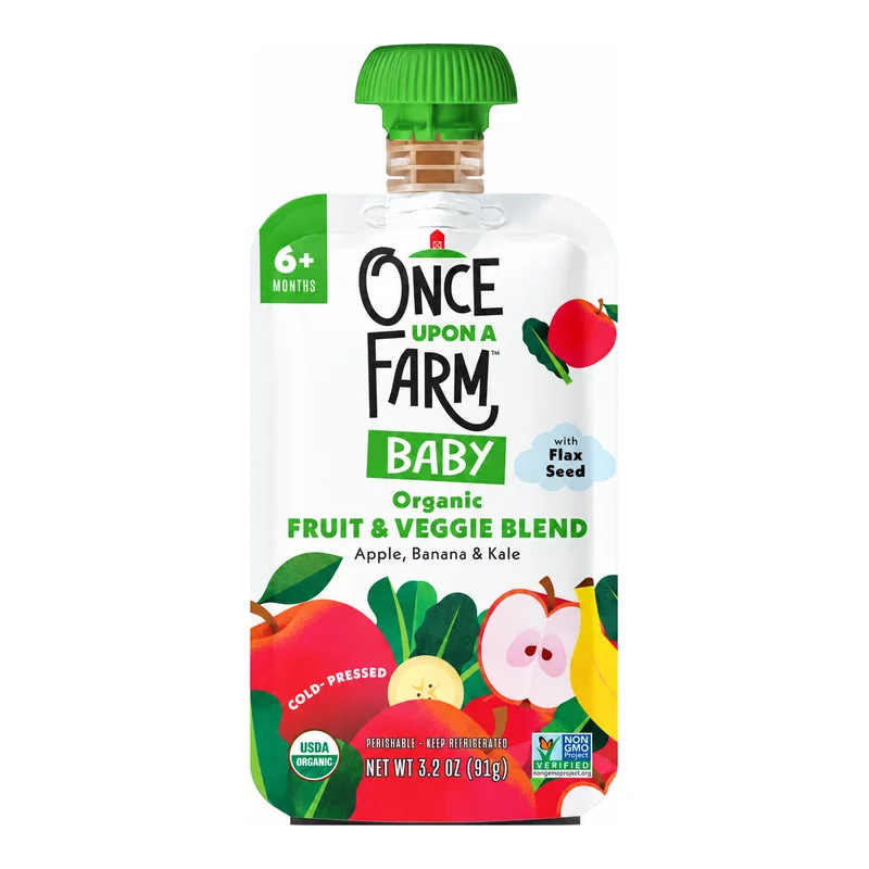 Once Upon a Farm Organic Apple, Banana & Kale with Flax Seed