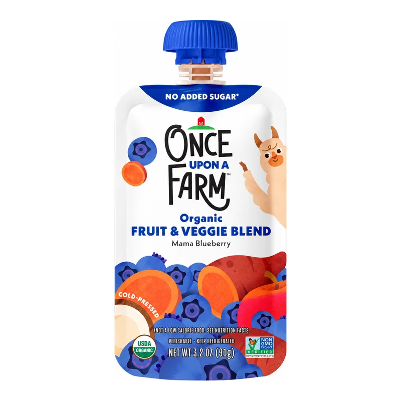 Once Upon a Farm Organic Fruit & Veggie Blend, Mama Blueberry