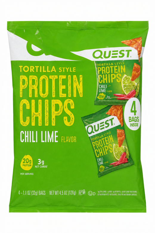 Tortilla Style Protein Chips Chili Lime Flavor
