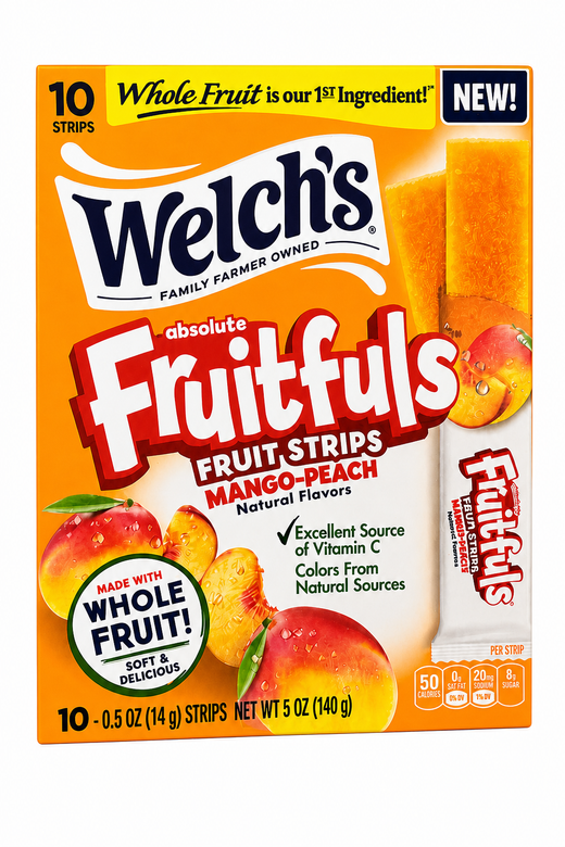 Welch's absolute Fruitfuls Fruit Strips Mango-Peach Natural Flavor