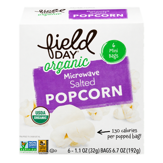 Field Day Organic Microwave Salted Popcorn