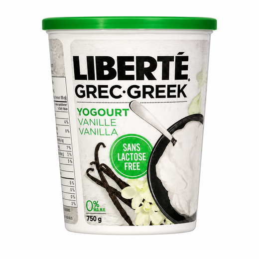 LIBERTÉ GREC·GREEK Yogourt Vanille Vanilla Sans Lactose Free
