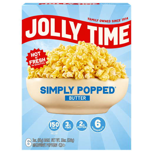 Jolly Time Simply Popped Butter Non-GMO Gluten-Free Popcorn