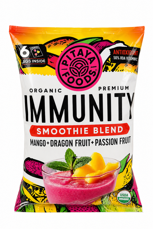 Organic Immunity Smoothie Blend Mango + Dragon Fruit + Passion Fruit