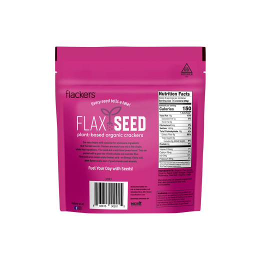 Flax Seed Rosemary Organic Crackers